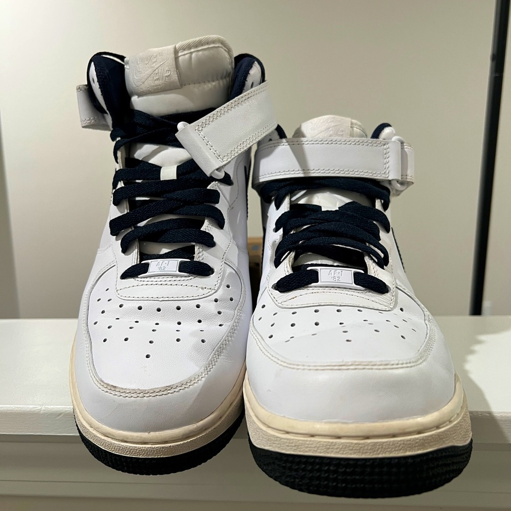Nike Air Force 1 White and Black Sneakers